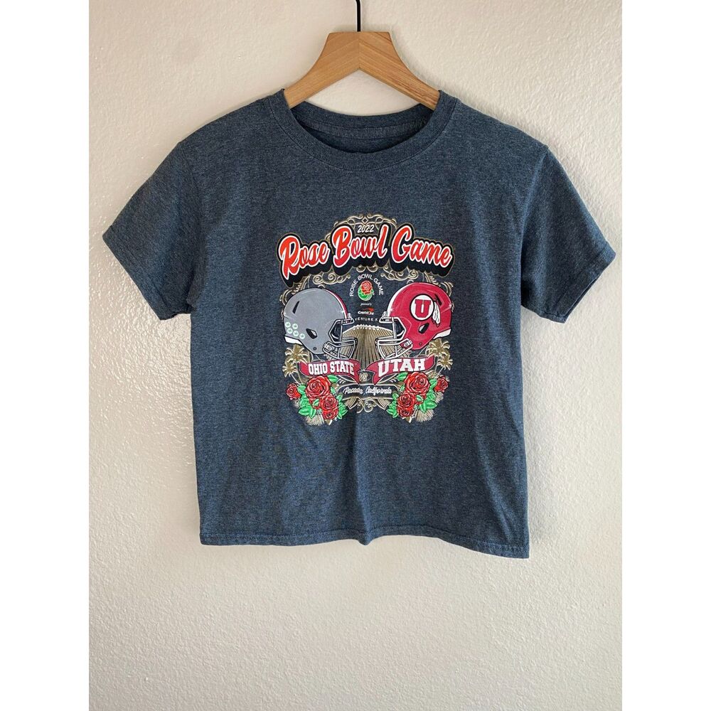 2022 Rose Bowl Ohio State Buckeyes vs Utah Utes Youth Small T-Shirt Pasadena